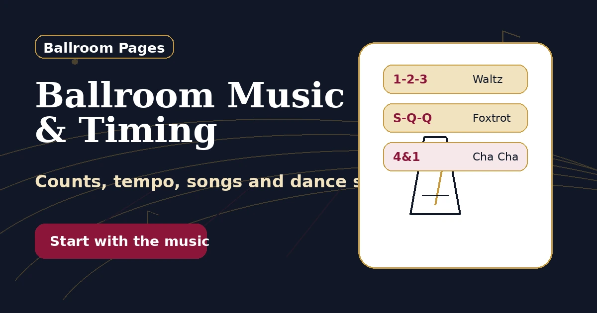 Song Timing Style Ballroom Music & Timing: Counts, Tempo, Songs and Dance Styles