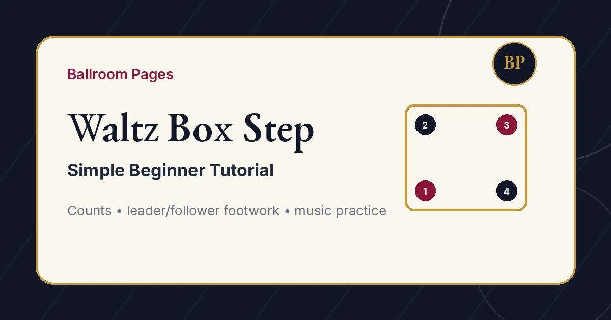 Waltz Box Step: Simple Beginner Tutorial