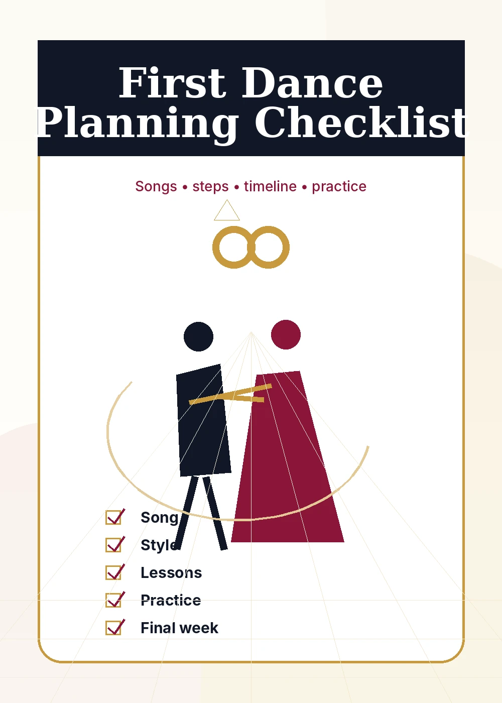 Cover of the First Dance Song Matcher Worksheet from Ballroom Pages.